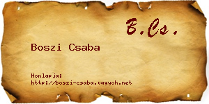 Boszi Csaba névjegykártya